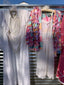 80s Vintage Paula Sweet Muslin Mink Pastel Patchwork Fringe Cardigan | Shag Ribbon Sweater