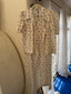 40s Vintage Floral Rayon Lounge Set | Purple Floral Pajama Pant and Blouse Two Piece Set