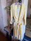 70s Vintage Christian Dior Logo Pastel Yellow Toweling Bathrobe