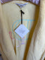 70s Vintage Christian Dior Logo Pastel Yellow Toweling Bathrobe