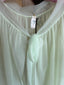 50s Vintage Sheer Mint Green Peignoir Robe | Lace Trim Chiffon Duster