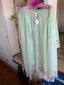 50s Vintage Sheer Mint Green Peignoir Robe | Lace Trim Chiffon Duster