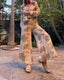 70s Vintage Floral Palazzo Set | Romantic Garden Print Two Piece Ensemble