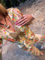 70s Vintage Floral Palazzo Set | Romantic Garden Print Two Piece Ensemble