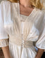 30s Vintage Radcliffe Ivory Satin Lace Peignoir Bridal Lace Trim Slip and Duster Set