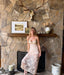 90s Vintage Claire Pettibone Sheer Lace Maxi Slip Dress | Romantic Blush Boho Bridal Gown