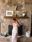 90s Vintage Claire Pettibone Sheer Lace Maxi Slip Dress | Romantic Blush Boho Bridal Gown
