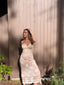 90s Vintage Claire Pettibone Sheer Lace Maxi Slip Dress | Romantic Blush Boho Bridal Gown