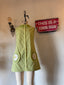 60s Vintage Lime Green Daisy Mod Mini Dress