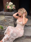 90s Vintage Claire Pettibone Sheer Lace Maxi Slip Dress | Romantic Blush Boho Bridal Gown