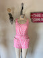60s Vintage DeWeese Pink Gingham Romper | Barbie Mod Playsuit