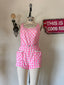 60s Vintage DeWeese Pink Gingham Romper | Barbie Mod Playsuit