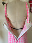 60s Vintage DeWeese Pink Gingham Romper | Barbie Mod Playsuit