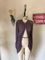 90s Vintage KRIZIA Metallic Crinkle Cardigan | Rare Plum Textured Italian Knit
