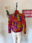 80s Vintage Emanuel Ungaro Paris Psychedelic Jacket | Multicolor Abstract Coat