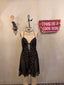 90s Vintage Bob Mackie Black Velvet Burnout Sheer Slip Dress