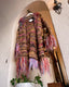 70s Vintage Art To Wear Hand Knit Striped Fringe Duster Jacket