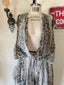 00s Vintage Roberto Cavalli Silk Leopard Jumpsuit | Sheer Harem Romper