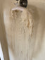 70s Vintage Hand Beaded Sheer Mesh Bridal Duster | Ivory Lace Embellished Wedding Overlay
