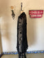 20s Antique Vintage Sheer Black Lace Cape | Edwardian Silk Chiffon Evening Cape