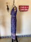 70s Vintage Indian Cotton Floral Jumpsuit | Purple Bohemian Wide Leg Romper