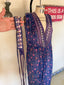70s Vintage Indian Cotton Floral Jumpsuit | Purple Bohemian Wide Leg Romper