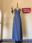 70s Vintage Mr. Boots Studded Denim Halter Maxi Dress