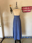 70s Vintage Mr. Boots Studded Denim Halter Maxi Dress
