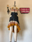 60s Vintage Rare Handmade Leather & Crochet Hippie Dress | Genuine Counterculture Halter Mini