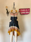 60s Vintage Rare Handmade Leather & Crochet Hippie Dress | Genuine Counterculture Halter Mini