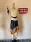 60s Vintage Rare Handmade Leather & Crochet Hippie Dress | Genuine Counterculture Halter Mini