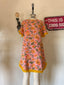 60s Vintage Pink Floral Terry Cloth Mini Dress | Fringe Beach Cover Up