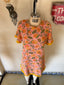 60s Vintage Pink Floral Terry Cloth Mini Dress | Fringe Beach Cover Up