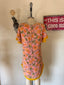 60s Vintage Pink Floral Terry Cloth Mini Dress | Fringe Beach Cover Up