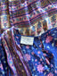 70s Vintage Indian Cotton Floral Jumpsuit | Purple Bohemian Wide Leg Romper