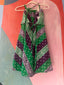 70s Vintage Bandana Print Halter Top and Skirt Boho Americana Set