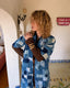 Vintage Indigo Patchwork Boro Style Duster | Artisan Quilted Folk Jacket