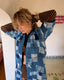 Vintage Indigo Patchwork Boro Style Duster | Artisan Quilted Folk Jacket