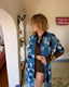 Vintage Indigo Patchwork Boro Style Duster | Artisan Quilted Folk Jacket