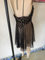 90s Vintage Bob Mackie Black Velvet Burnout Sheer Slip Dress