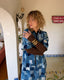 Vintage Indigo Patchwork Boro Style Duster | Artisan Quilted Folk Jacket