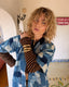 Vintage Indigo Patchwork Boro Style Duster | Artisan Quilted Folk Jacket