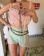 20s Vintage Antique Edwardian Ballet Pink Cotton Camisole | French Ribbon Lace Top