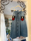 70s Vintage Saks Fifth Avenue Americana Patchwork Denim Midi Skirt