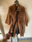 90s Vintage FENDI Rare Reversible Mongolian Curly Lamb Coat | Black & Cocoa Longline Trench