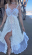 Contemporary Handmade One of One Lace Bridal Set | White & Blush Crochet Maxi Ensemble