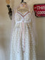 Contemporary Handmade One of One Lace Bridal Set | White & Blush Crochet Maxi Ensemble