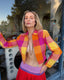 80s Vintage Emanuel Ungaro Plaid Color Block Zip Jacket | Mod Cropped Jacket