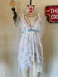 Handmade Crochet Lace Boho Bridal Mini Slip | Romantic Boudoir Camisole
