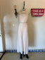 30s Vintage Lace Trim Sheer Maxi Slip Boho Style Pink Bridal Lingerie Dress